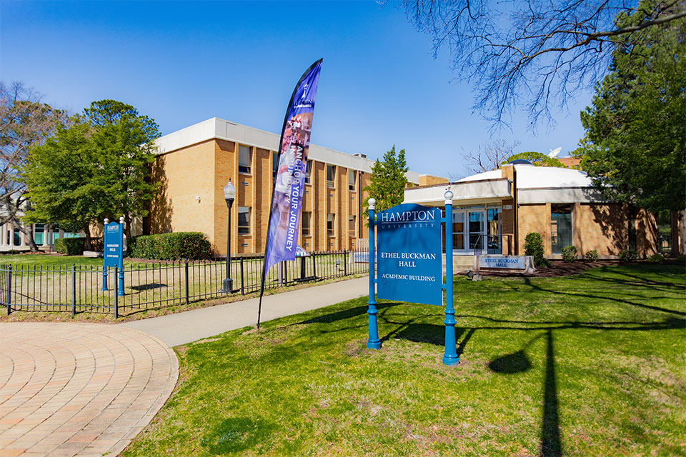 Ethel Buckman Hall Academic building at the James T. George School of Business at Hampton University