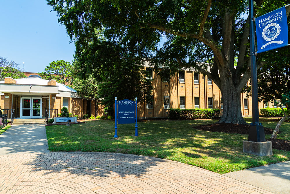 Ethel Buckman Hall Academic building at the James T. George School of Business at Hampton University
