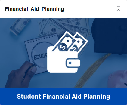 Graphic showing the Student Financial Aid Planning card.