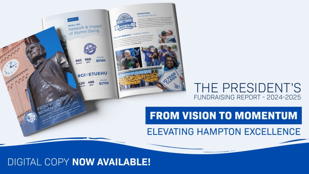 Graphic showing the cover and interior of the Annual Fundraising Report for 2024-2025 as a magazine.