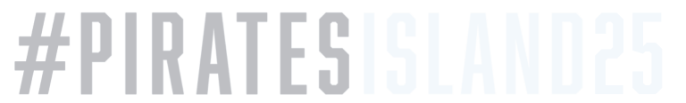 A graphic representing hashtag pirates island 25.