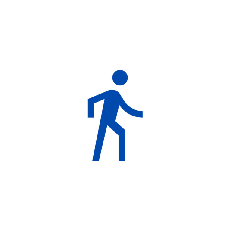 An icon of a walking person.
