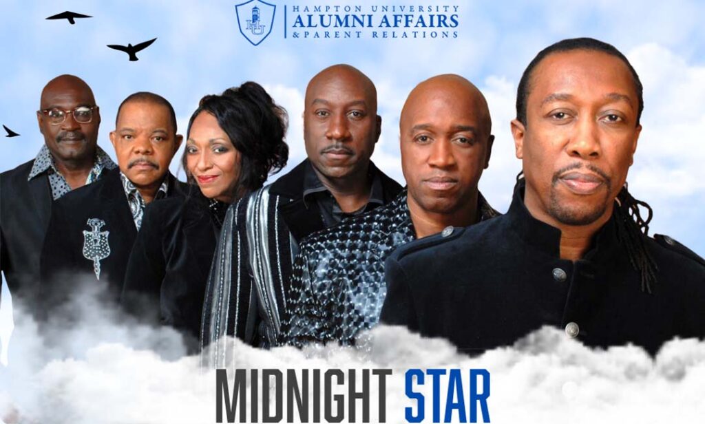 A graphic incorporating a photo of Midnight Star.