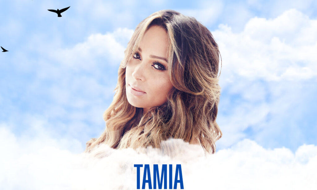 A graphic incorporating a photo of Tamia.