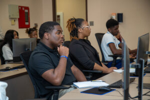 Hampton University Students in a classroom