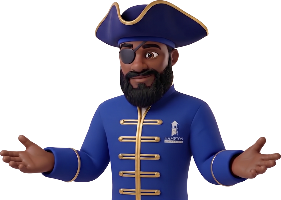 A generated 3D graphic of Pete the Pirate.