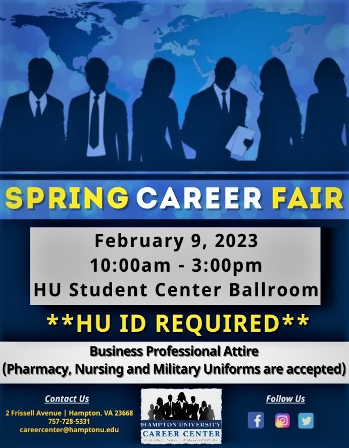 Hampton University Spring 2023 Career and Internship Fair Hampton