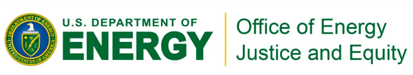 A logo graphic for the U.S. Department of Energy - Office of Energy Justice and Equity.